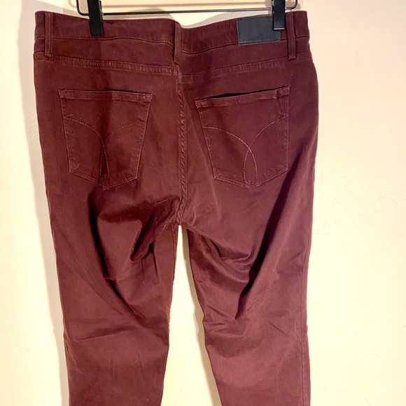 Calvin Klein Maroon Skinny Ankle Pants Size 30 - Picture 2 of 9